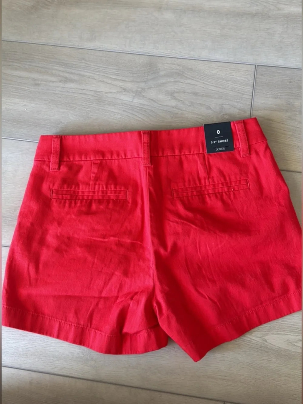 Red Jcrew women’s chino shorts NWT size 0